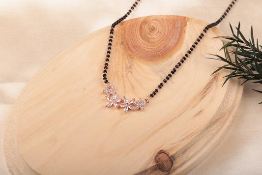 The Midnight Promise Black Beads Chain Mangalsutra