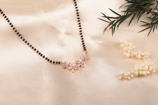 The Midnight Promise Black Beads Chain Mangalsutra