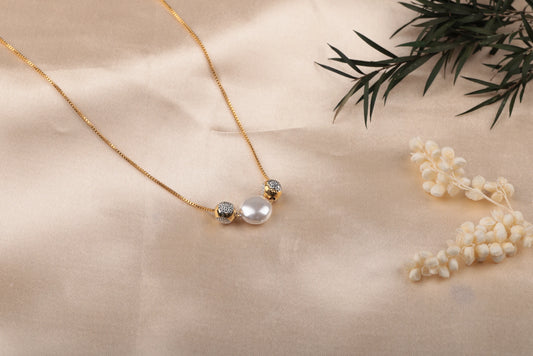 Nirvahna Round Perl Necklace Mangalsutra