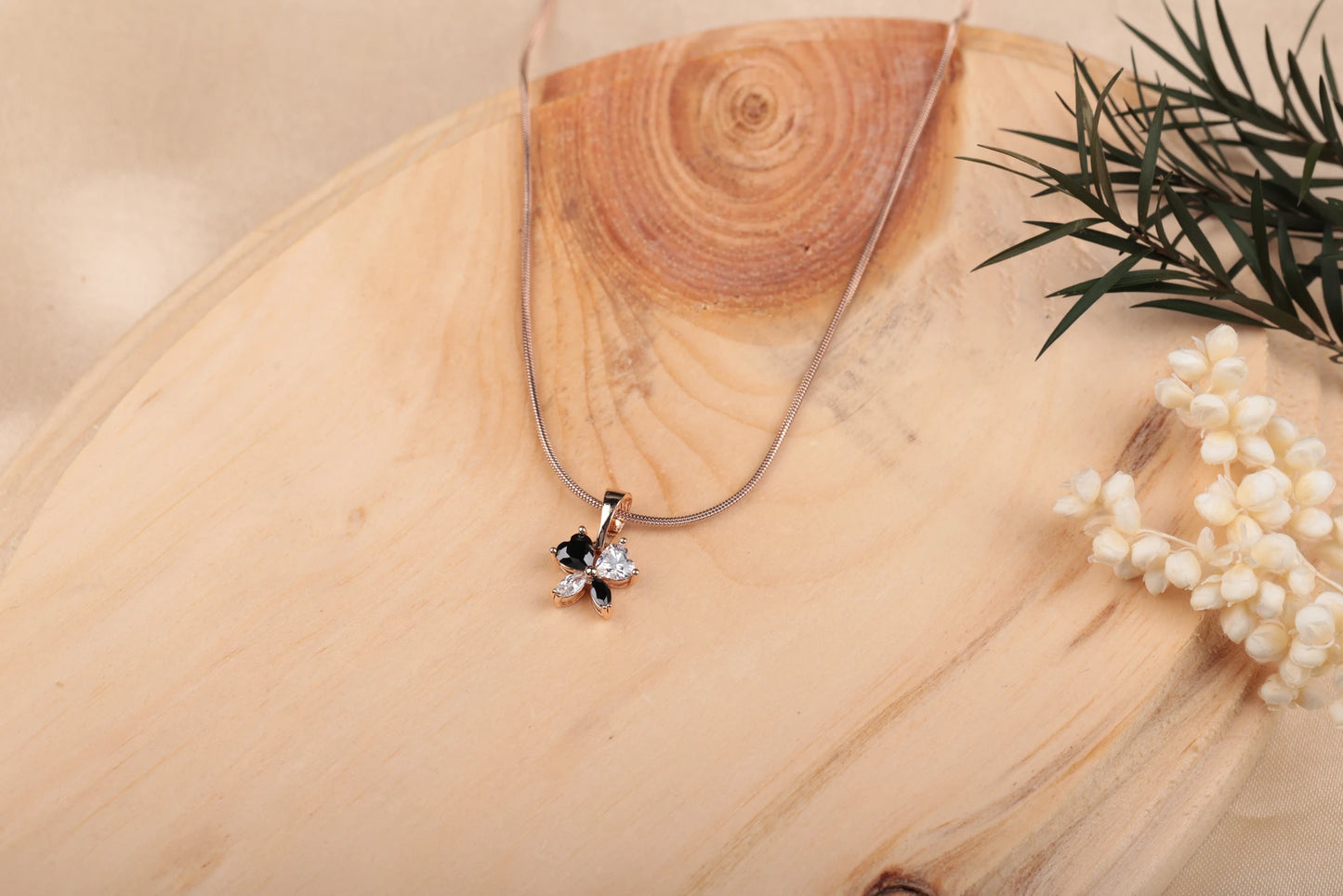Midnight Blossom Pendant Chain