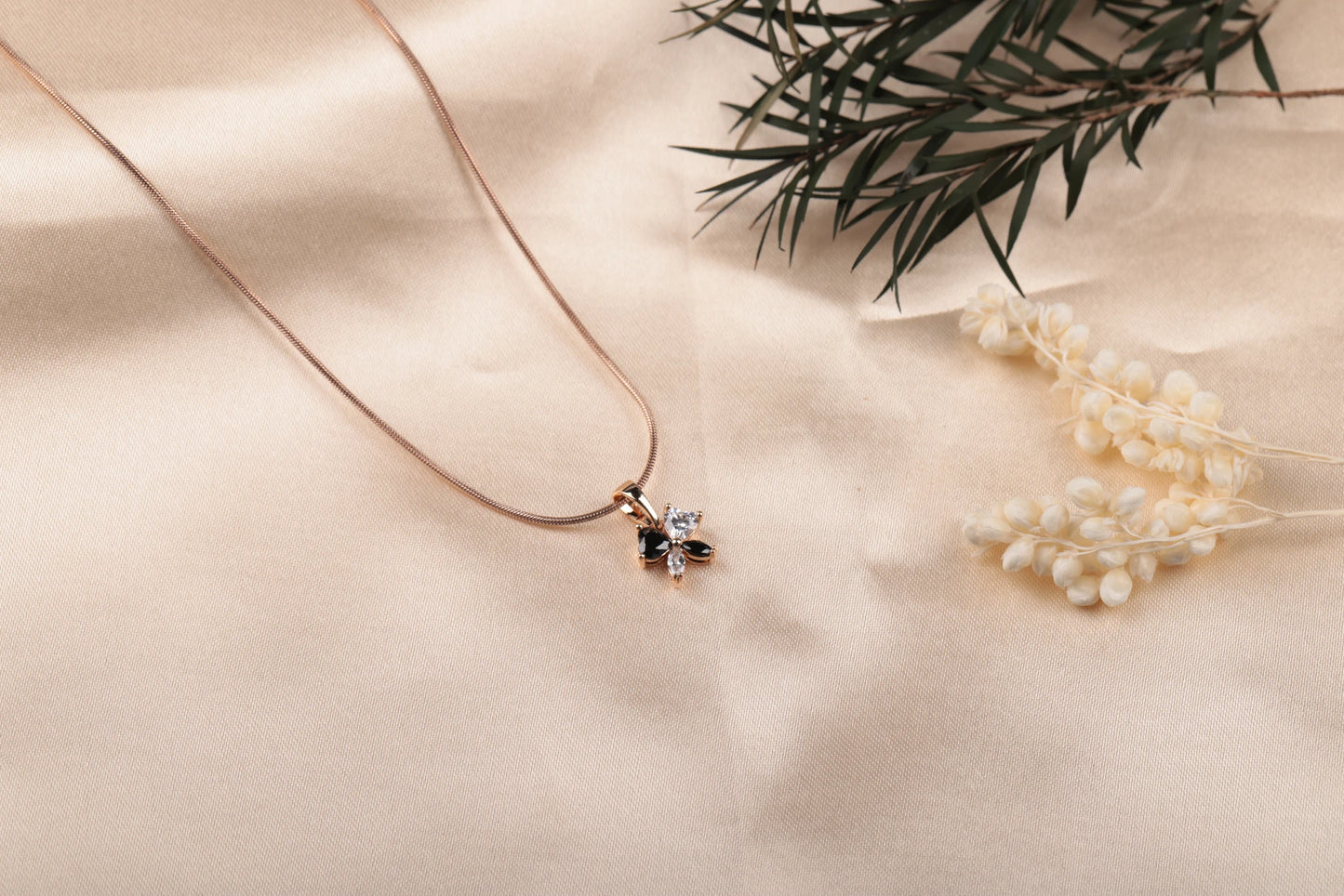 Midnight Blossom Pendant Chain