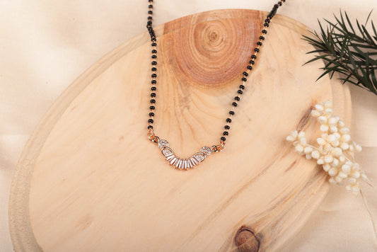 Contemporary Gold and Black Bead Designer Mangalsutra