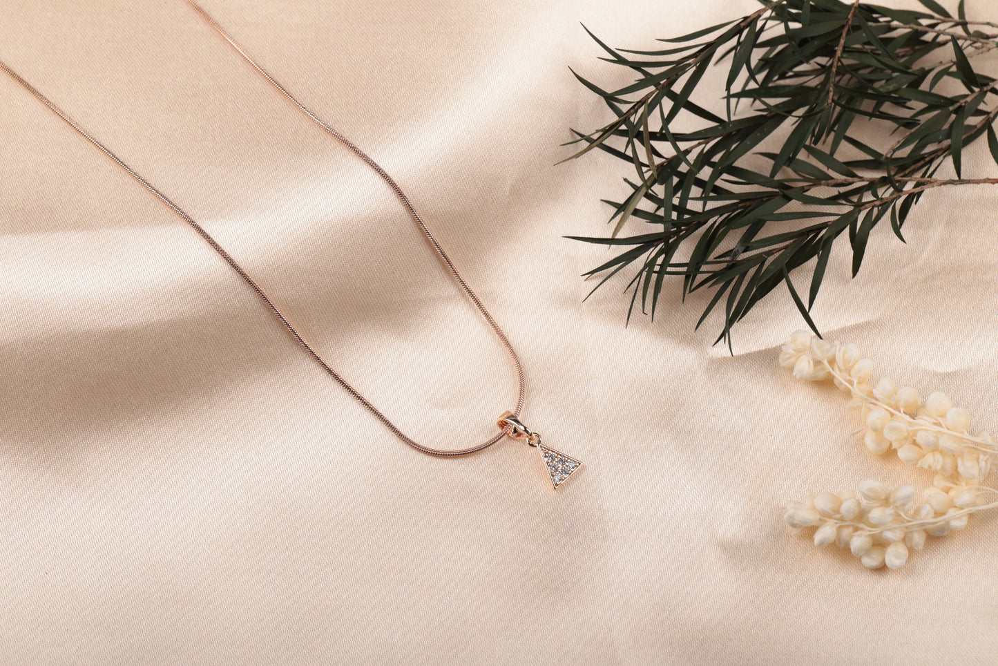 Trinity Sparkle Pendant Necklace Chain