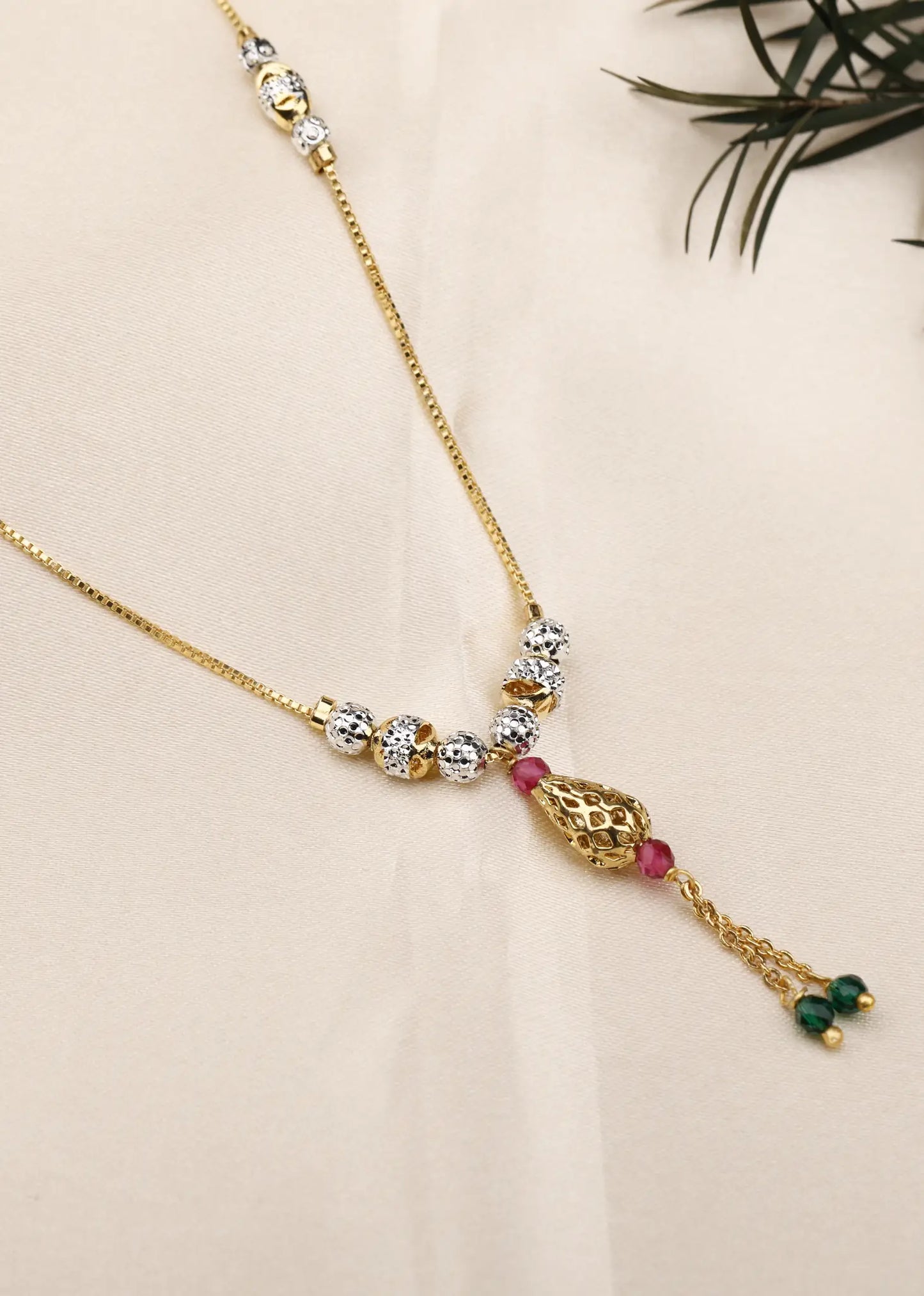 Gold Charm Pendant Chain Necklace
