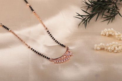 Nirvahna Black Bead Diamond Mangalsutra