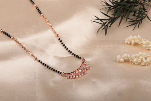 Nirvahna Black Bead Diamond Mangalsutra