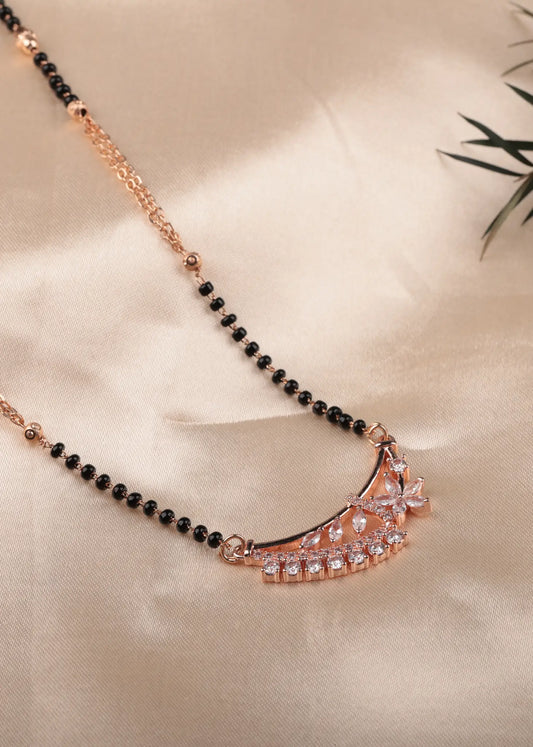 Nirvahna Black Bead Diamond Mangalsutra