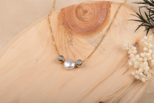 Nirvahna Round Perl Necklace Mangalsutra