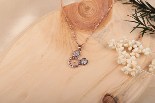 Nirvahna Rose Gold Premium Diamond Pendant Necklace