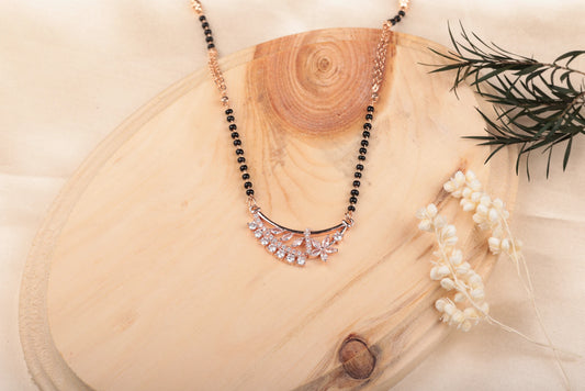 Nirvahna Black Bead Diamond Mangalsutra