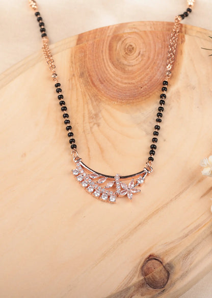 Nirvahna Black Bead Diamond Mangalsutra