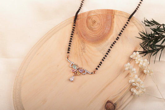 Nirvahna Elegant Multicolor Stone Mangalsutra
