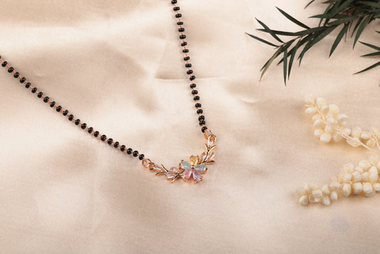 Tarang Multi Colour Flower Pendant Mangalsutra