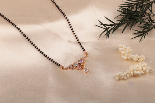 Nirvahna Elegant Multicolor Stone Mangalsutra
