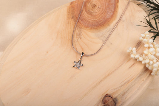 Stellar Sparkle Star Pendant Chain