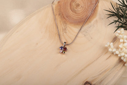 Aurora Petal Pendant Necklace Chain