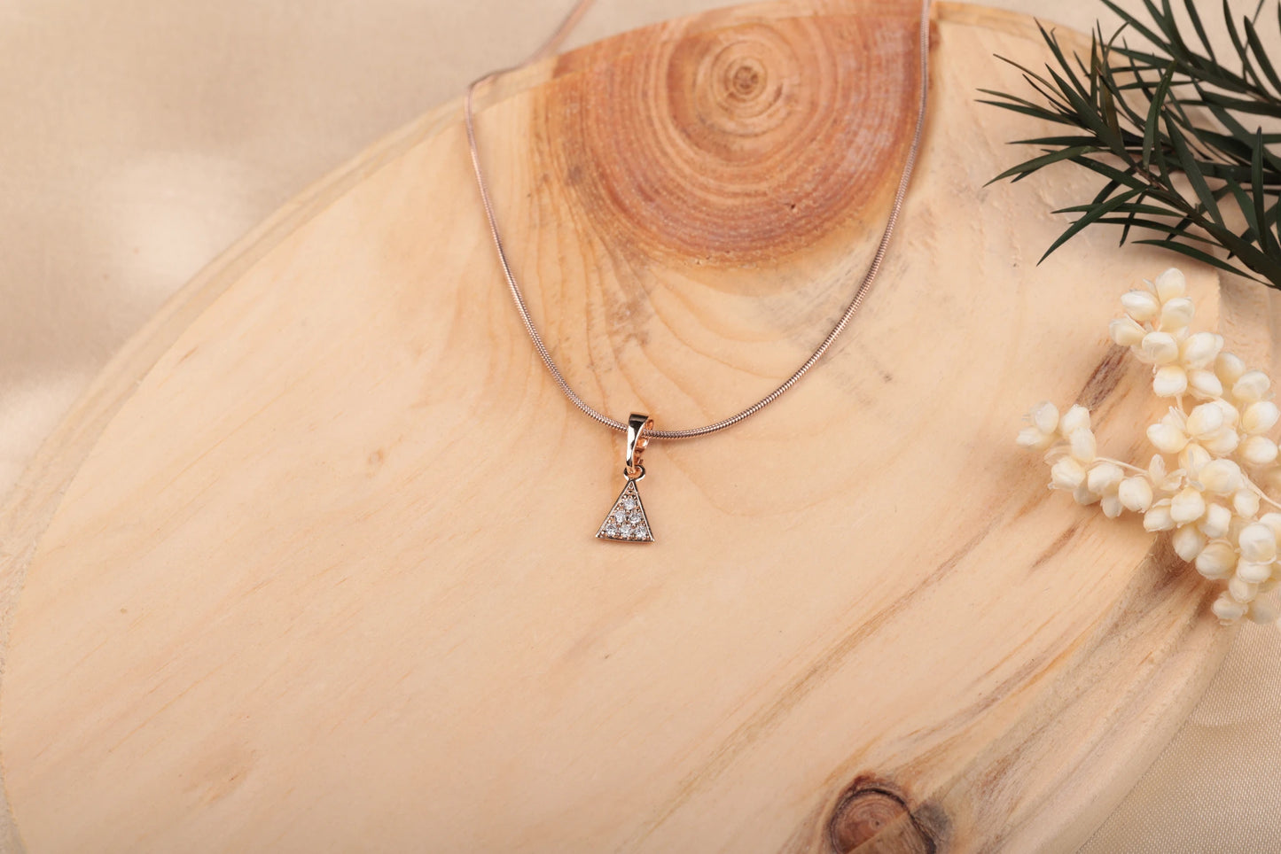 Trinity Sparkle Pendant Necklace Chain