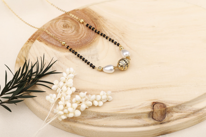 Pearl & Black Beads Mangalsutra