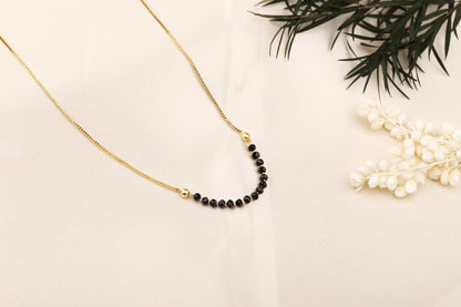 Nirvahna Minimal Black Beads Mangalsutra