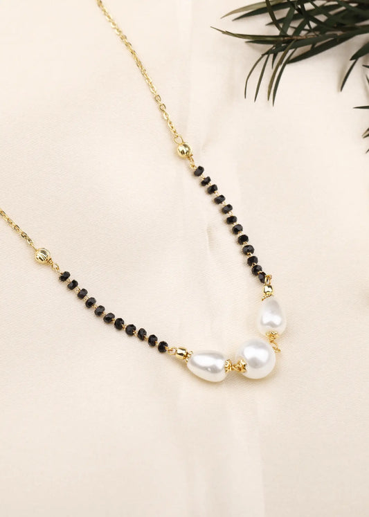 Triple Pearl Charm Mangalsutra