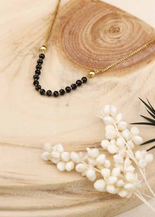 Nirvahna Minimal Black Beads Mangalsutra
