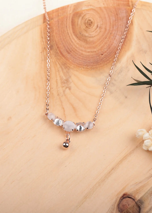 Elegant Rose Gold Chain with Diamond Pendant