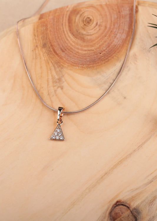 Trinity Sparkle Pendant Necklace Chain