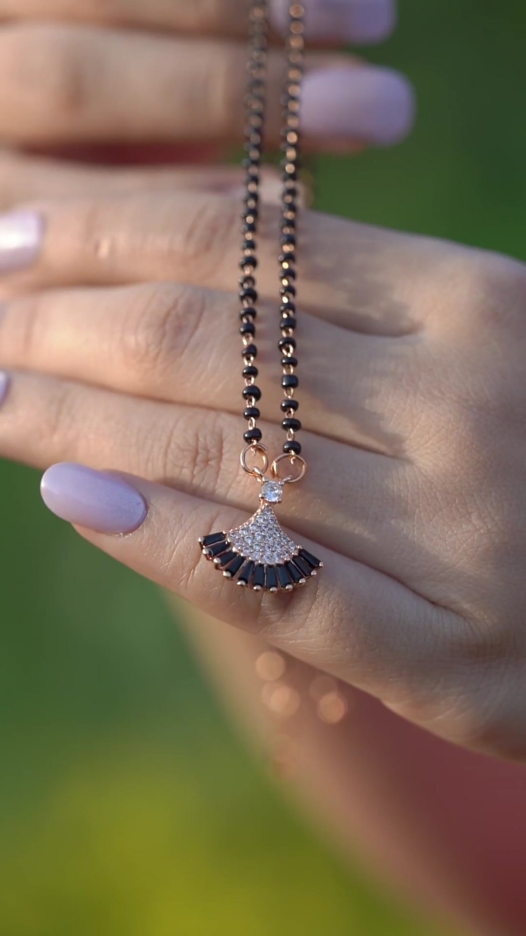 Stylish Modern Black Stone Mangalsutra